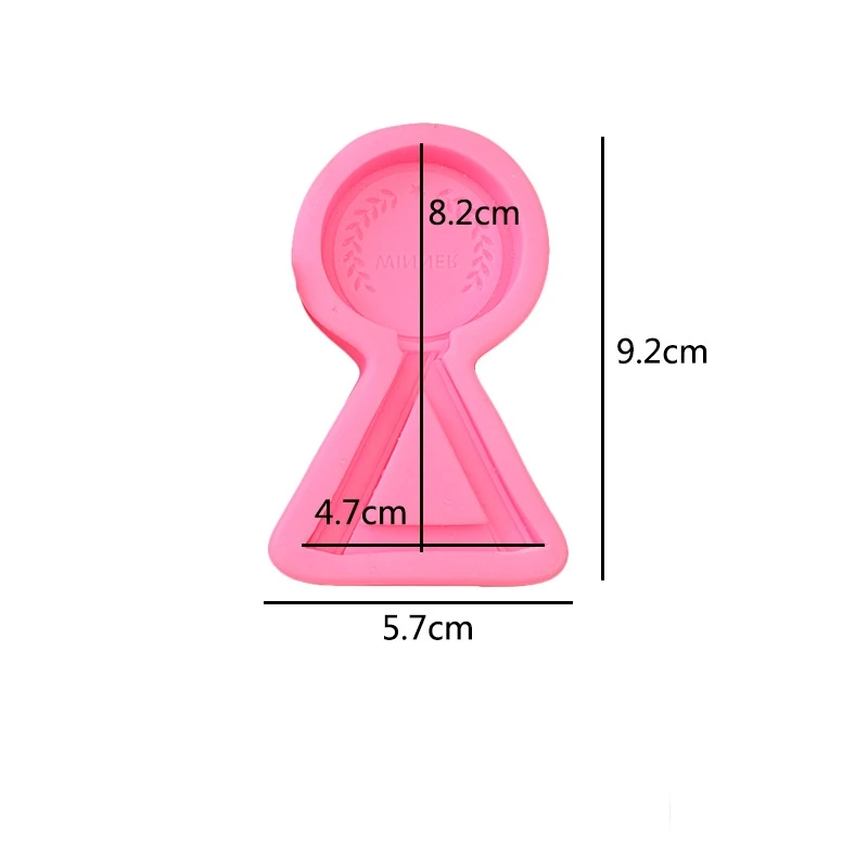 Aomily Champion Trophy Medal Shaped Silicone Birthday Chocolate Cookies Cake Mold Soap Candy Fondant Chocolate Kitchen Mould