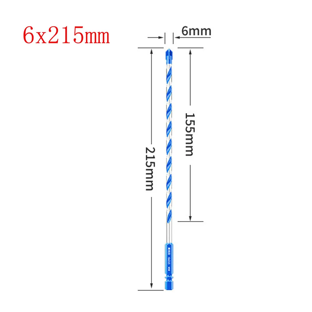 /Hex /Shank /Carbide Masonry Drill Bit 4 Flutes 6-12mm For Concrete For For Tile Wood Metal Deep Hole Drilling Power Tool