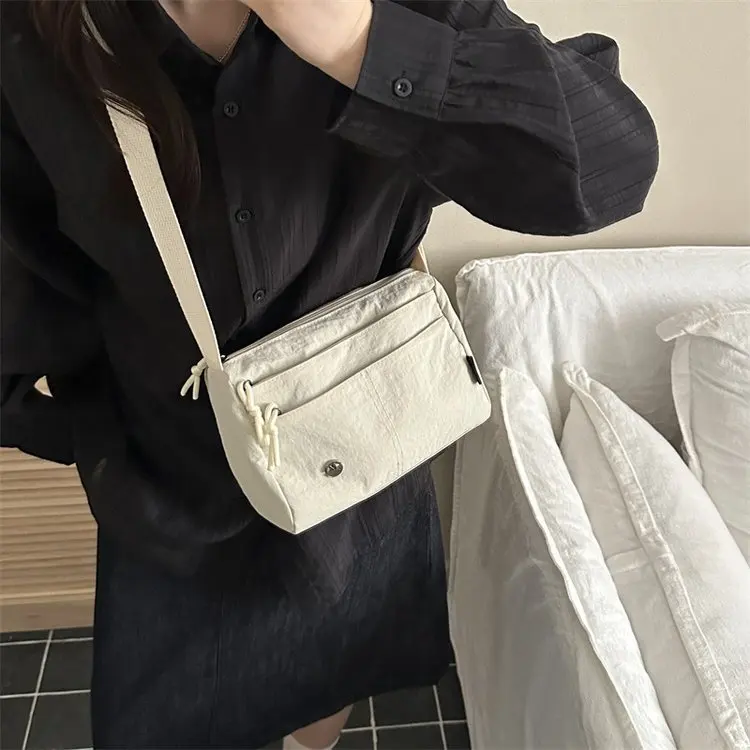 Ultra-Light Multi-Layer Crossbody Bag Women's 2026 New Style Korean Version Cloth Bag Casual Single Shoulder Bag Small Bag