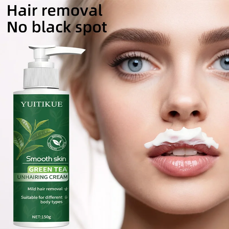 150g Green Tea Hair Removal Balm - Gentle and non-irritating, suitable for armpits, lips, arms, legs and intimate areas, powerfu image 5