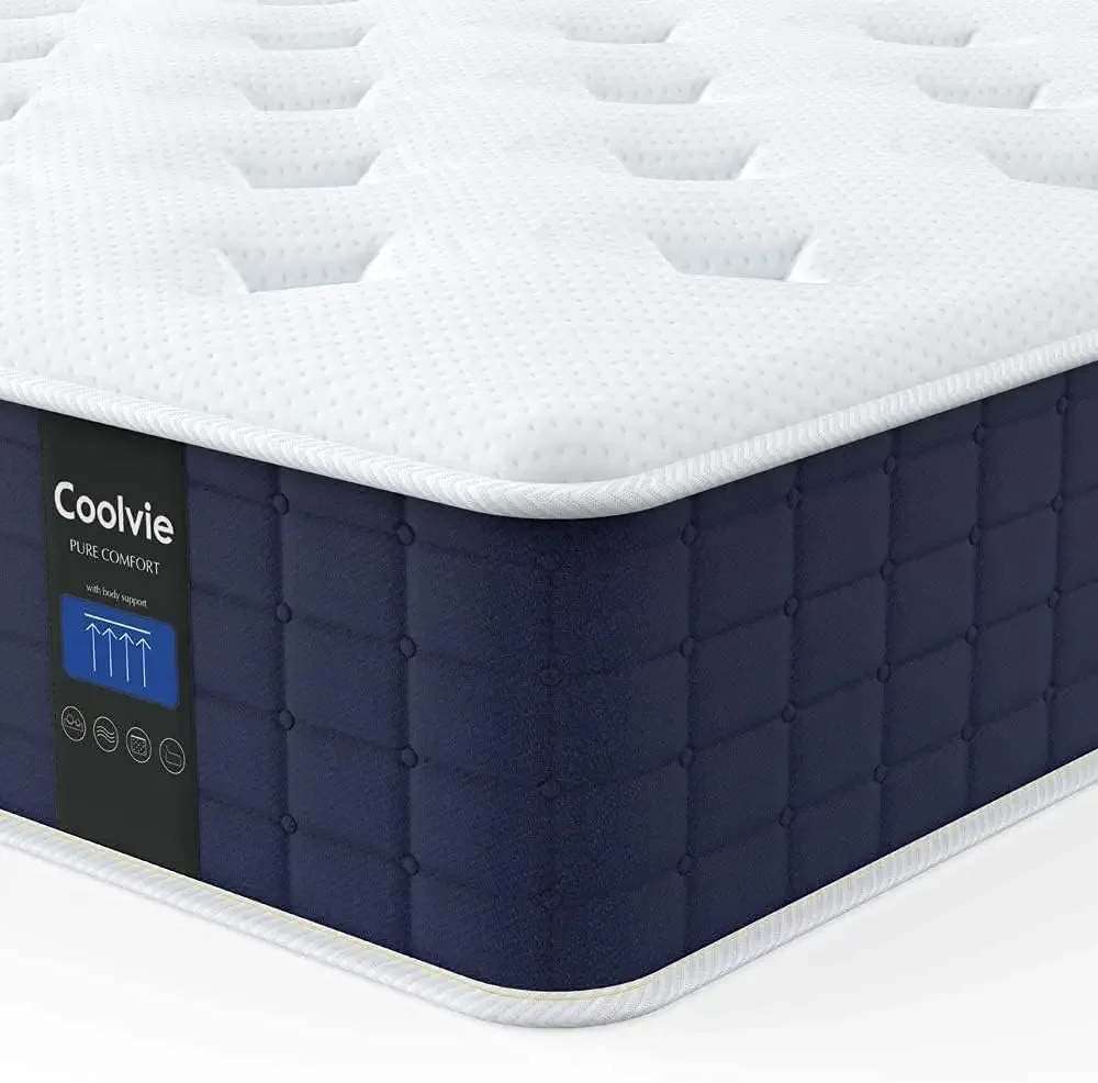 Twin XL Mattress, 10 Inch Twin XL Size Hybrid Mattress, Individual Pocket Springs with Memory Foam, Bed in a Box, Cooler Sleep w