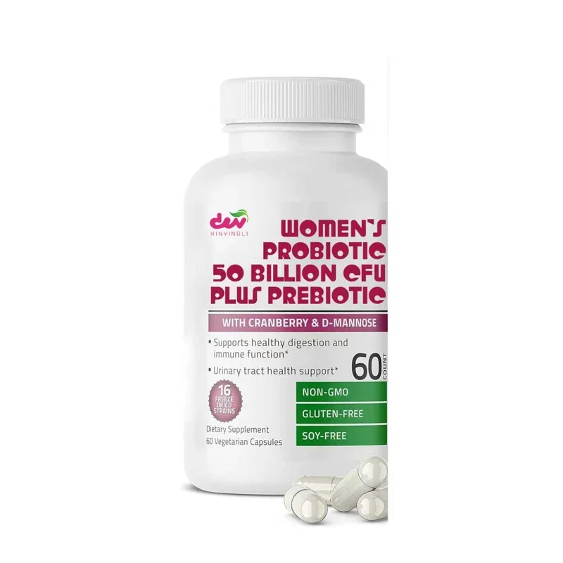 

Women's probiotic 50 billion colony units+containing cranberry and mannose - immune function and urinary tract support, non GMO