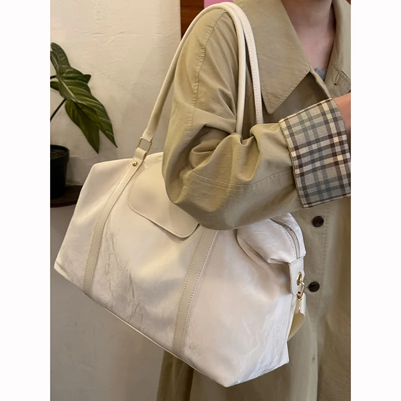 

Korean Shoulder Bag for Women 2025 New Luxury Underarm Woman Tote Fashion Brand Designer Retro Pu Leather Female Handbags Purses