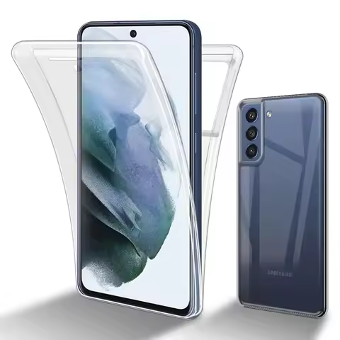 Full Body 2 in 1 Front+Back Phone Case For Samsung Galaxy S25 Ultra S24 S23 S22 S21 S20 FE S10 S9 S8+ Transparent Cover Fundas