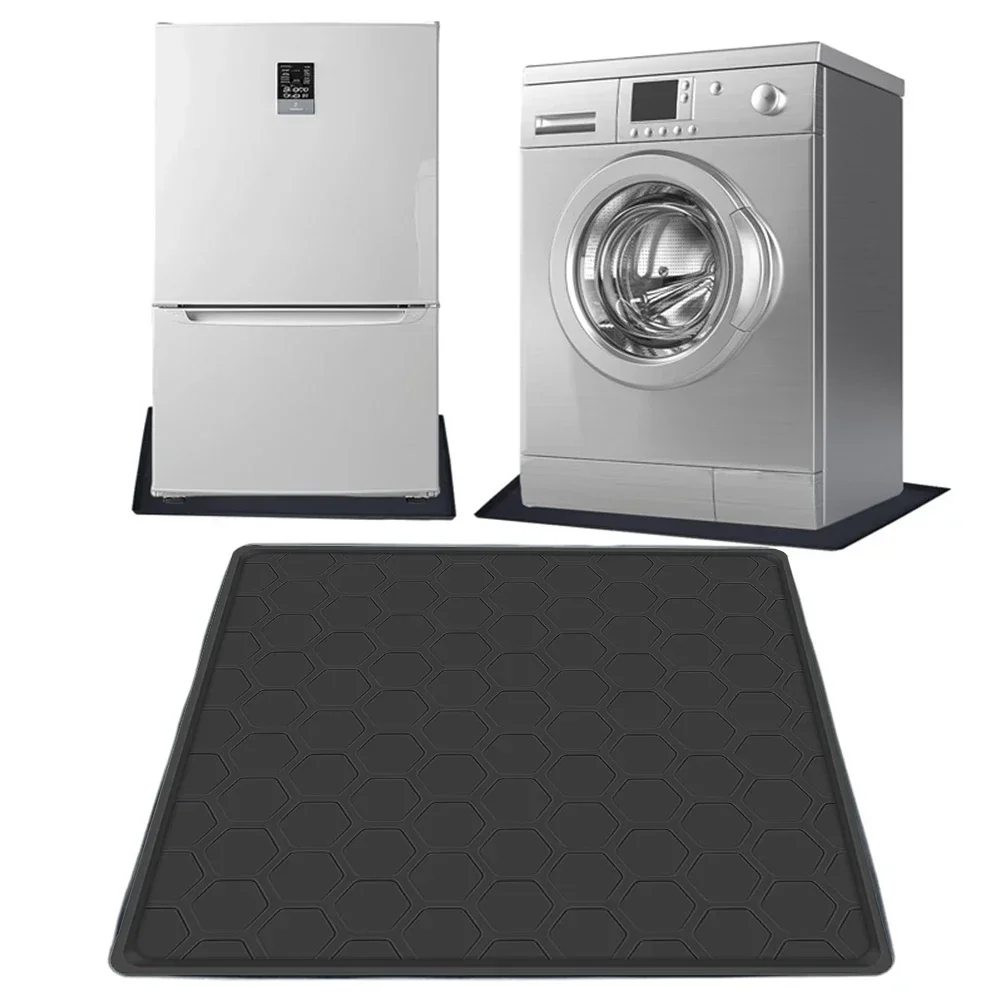 

1PC Refrigerator Mat 60×60cm Black,Grey Refrigerator Pad Silicone Washable Fridge Drip Pan For Washing Machine Accessories