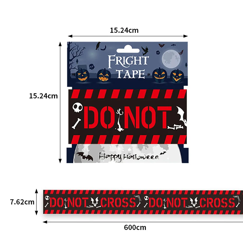 Halloween-Dekorationsklebeband, Warnlinie, Warnbandschilder, Fenster, Wand, Gefahr, Dekoration, Requisiten – Detail 9