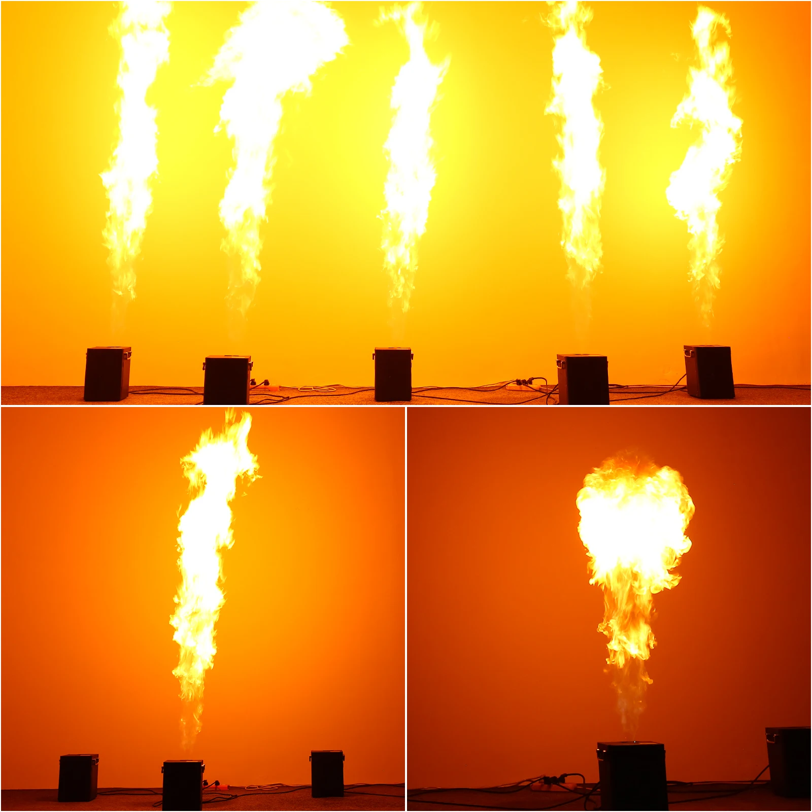 Fieryzeal 80W New DMX Fire Thrower Flame Effect Projector Machine Flame Thrower Outdoor Stage Show Xmas Party DJ Disco Machine