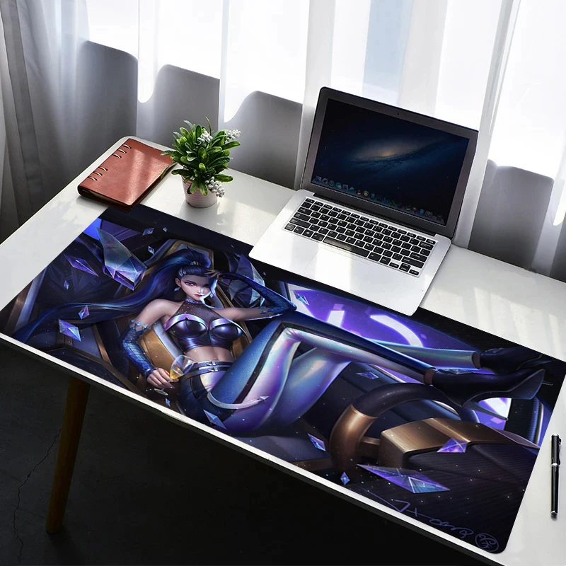 

Mouse Pad Laptop Non Slip Extended Desktop Mouse Mat Rubber Keyboard Pad Gaming Accessories L-league Of Legends Kai Sa Mousepad