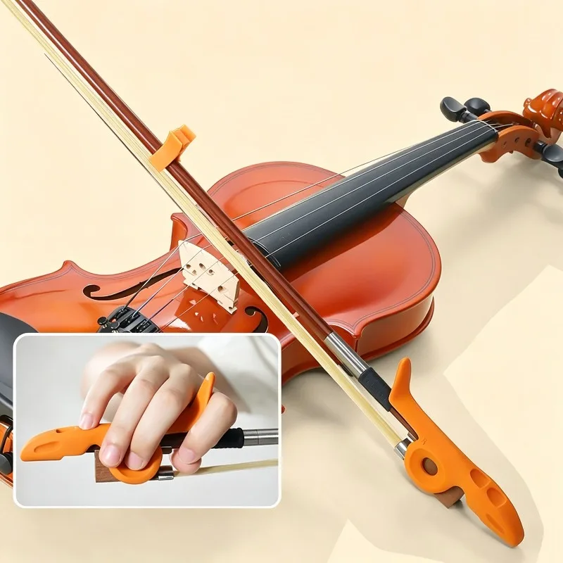 Violin Bows Grip Corrector Silicone Violin Hand Shaped Correction Device Soft Beginner Bow Positioner String Instrument Parts