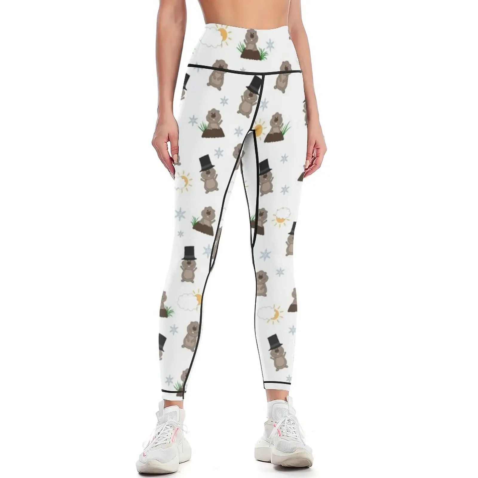 

Groundhog Day Pattern Leggings sports for gym's clothing sport legging sporty woman push up Womens Leggings