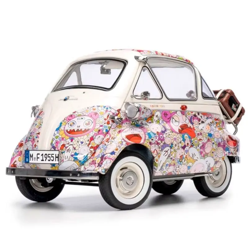 NSL Diecast 1:12 BMW Isetta Sunflower Livery Car Model BMW Play Vehicles Collectible Model Cars Toys for Boys Gift