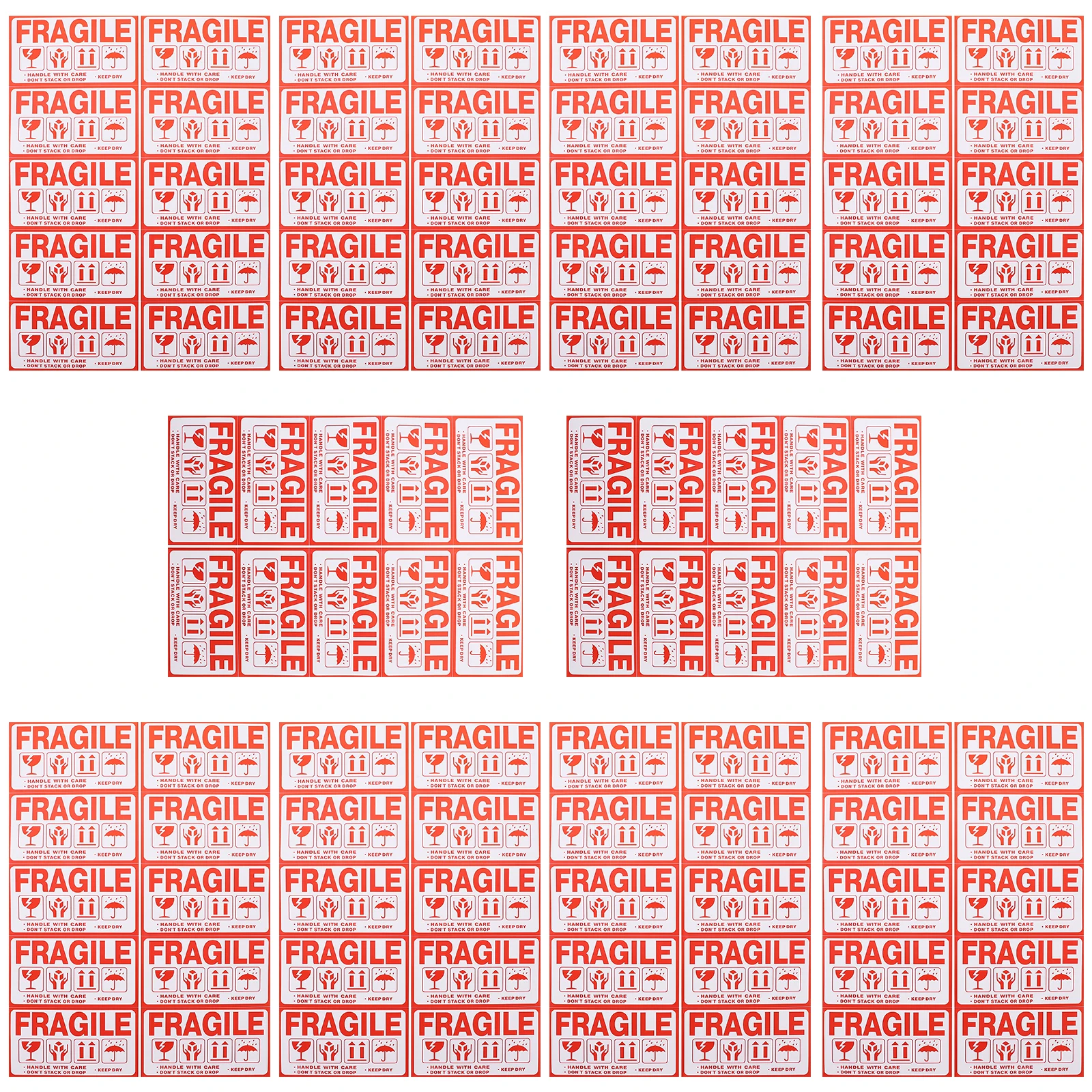 

20 Sheets Fragile Package Labels Self-Adhesive Packing Stickers Shipping Warning Fragile Sticker Roll Warning Sticker
