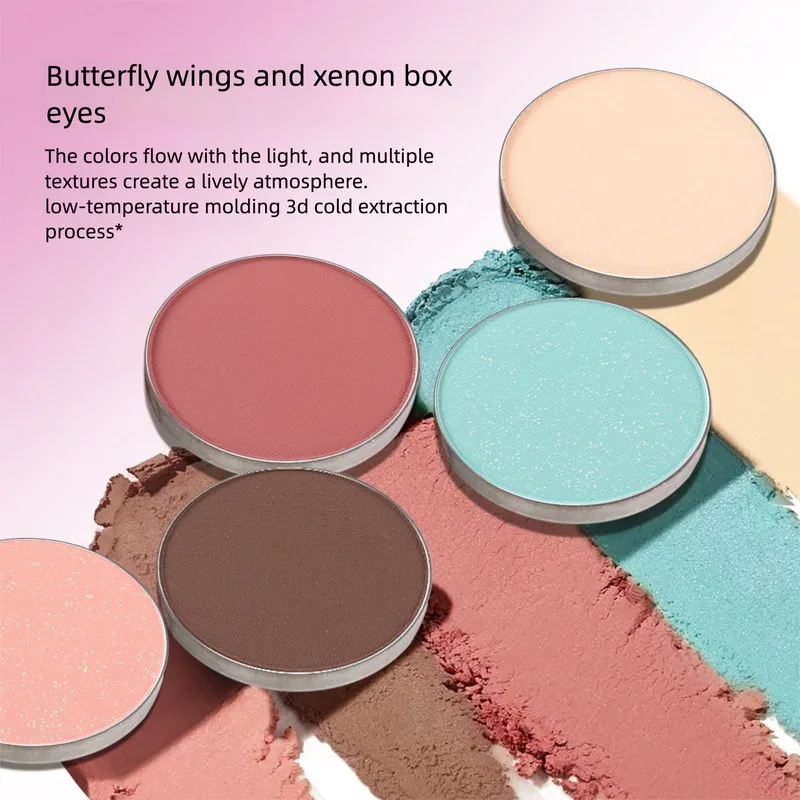 Matte Single Color Eyeshadow Blue Purple Champagne Pearl Magnetic Self-Assembling Cosmetic Pigment for Eyes