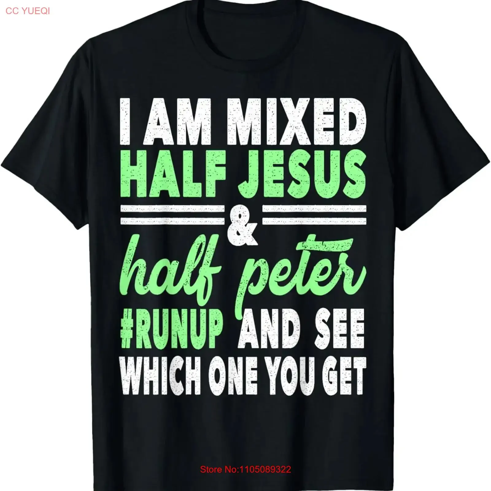 

Футболка Mixed Half Jesus and Peter for a Christians, винтажная стираная мягкая мужская эластичная футболка для повседневной носки, дышащая