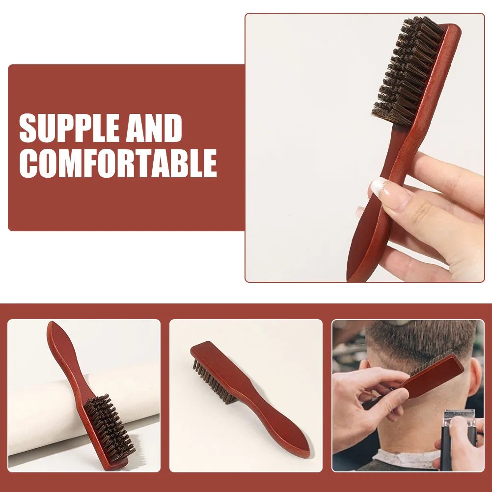 Beard Brush Wooden Neck Duster Oil Head Brush Shredded Hair Barber Hairdressing Hair Styling Tool Beard Comb Barber Oil Head