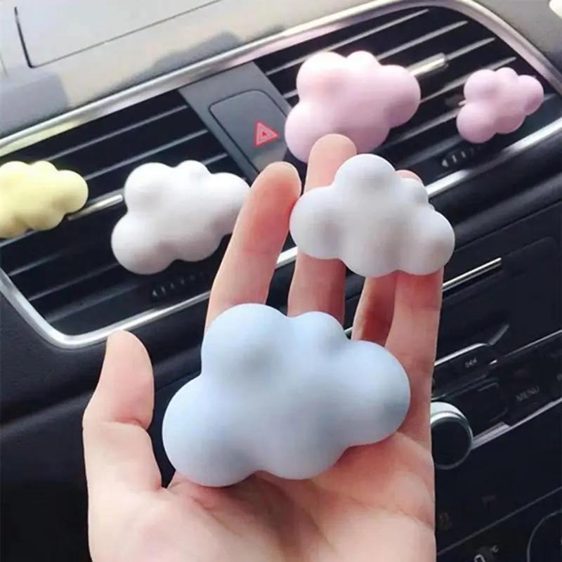 Car Air Freshener Cute Cloud Shaped Diffuser Vent Clips Car Aromatherapy Diffuser Air Conditioning Decor Interior Car Decoration