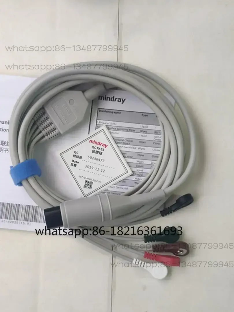mindray-ea6151b-ecg-ケーブル-6-ピン-5-リードワイヤー-aha-p-n-0010-30-43116-新品オリジナル