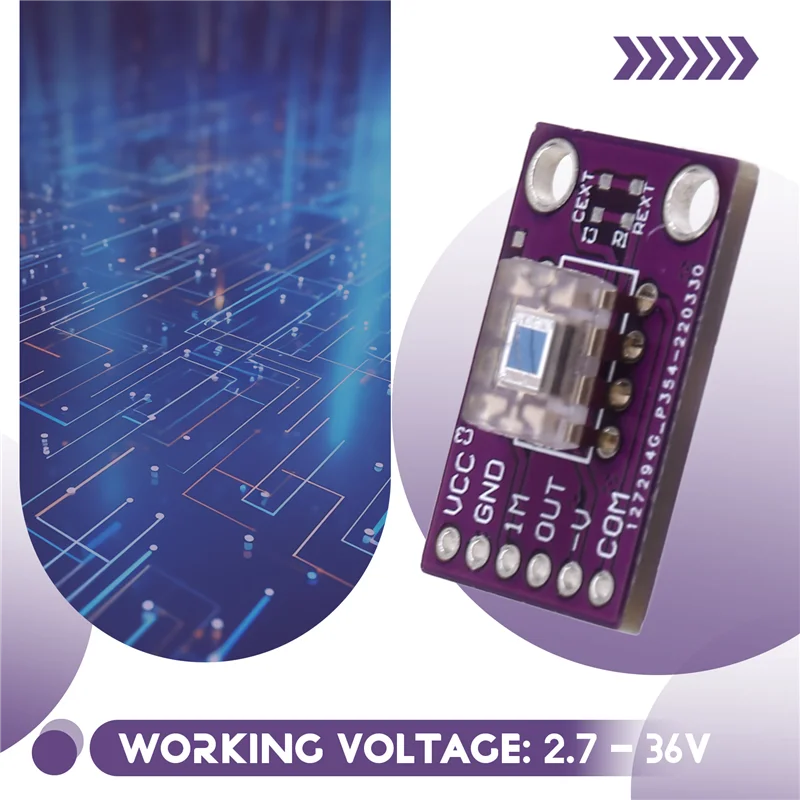 B63B-CJMCU-101 OPT101 Modulo sensore di intensità luminosa Diodo fotoelettrico analogico 14Khz Chip singolo