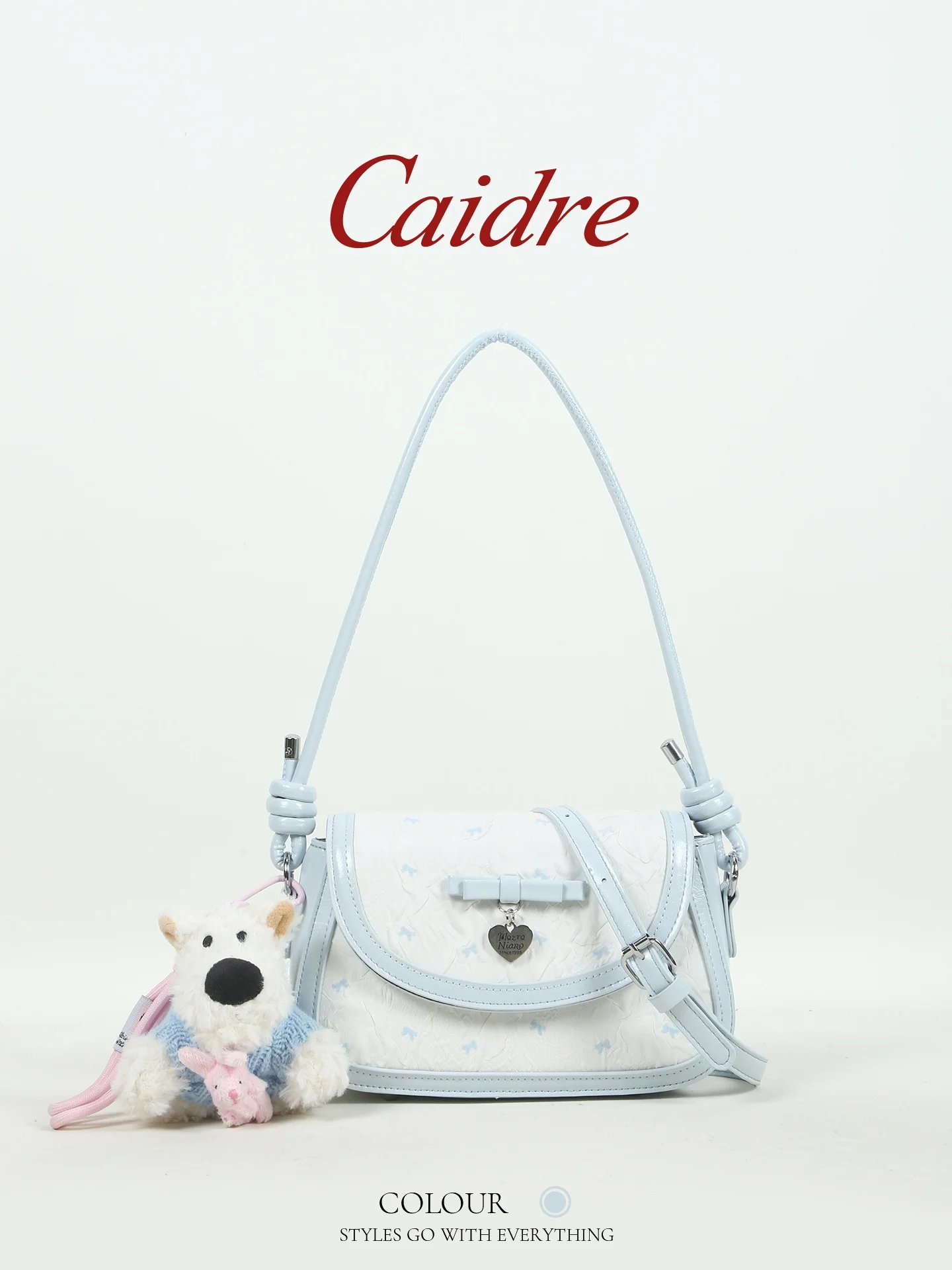 

Caidre Commuter Shoulder Bag Women's New 2026 Cute Underarm Crossbody Bag Korean Style Polyester Zipper Closure