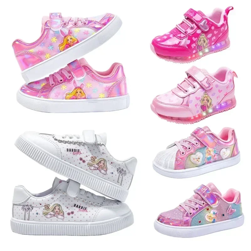 Cartoon Barbie Canvas Shoe Anime Children Fashion Outdoor Sneakers Cute Girl Comfortable Breathable Shoes Kawaii Anti-Slip Shoes