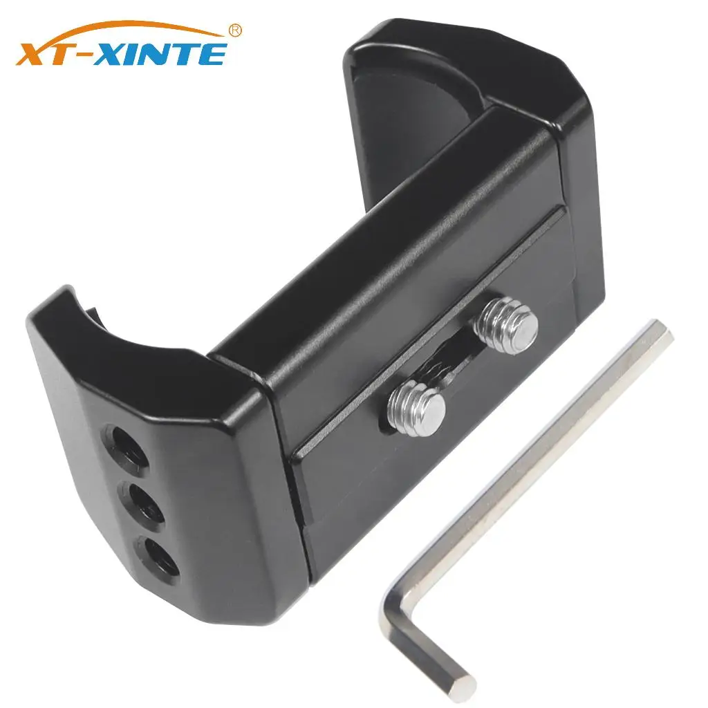 سبائك الألومنيوم حامل كاميرات مراقبة عالي الجودة قوة البنك حامل مشابك 1/4 "الموضوع ل 55 إلى 85 مللي متر بطارية محمولة ل DSLR قفص تلاعب DJI MIC 1/2