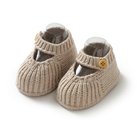 Baby Girl Prewalker Soft Soled Handmade Knit Newborn Infant Non Slip First Walkers 0-1Y Fashion Solid Color Toddler Kid Footwear