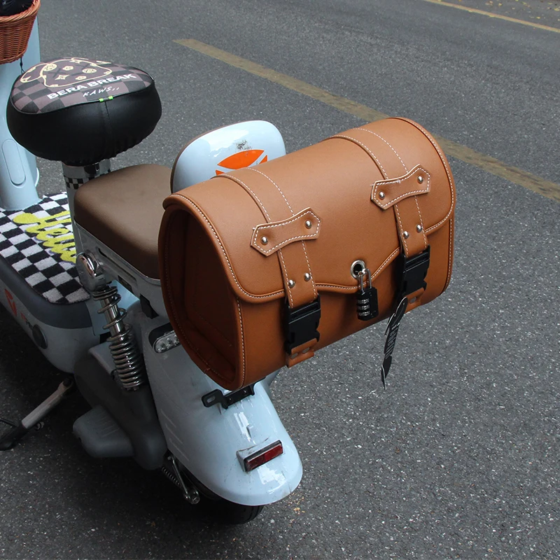 Mopeds Rear End Bag Retro storage bag buckle Tool Bag hanging bag waterproof hanging Large bag acessorios universal
