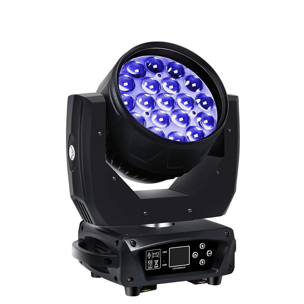 Imagem -03 - Rgbw Led Wash Zoom Light Efeito de Retroiluminação Rgb 4in Mac Aia Cabeça Móvel 19x15w