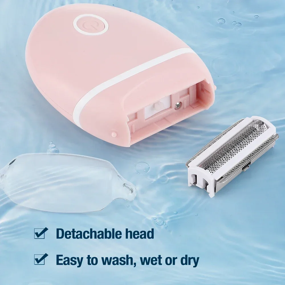 Women's Shaver Electric Mini Washable Razor Special Hair Removal Equipment for Whole Body Leg Armpit Intimate Area 3 in 1 image 2