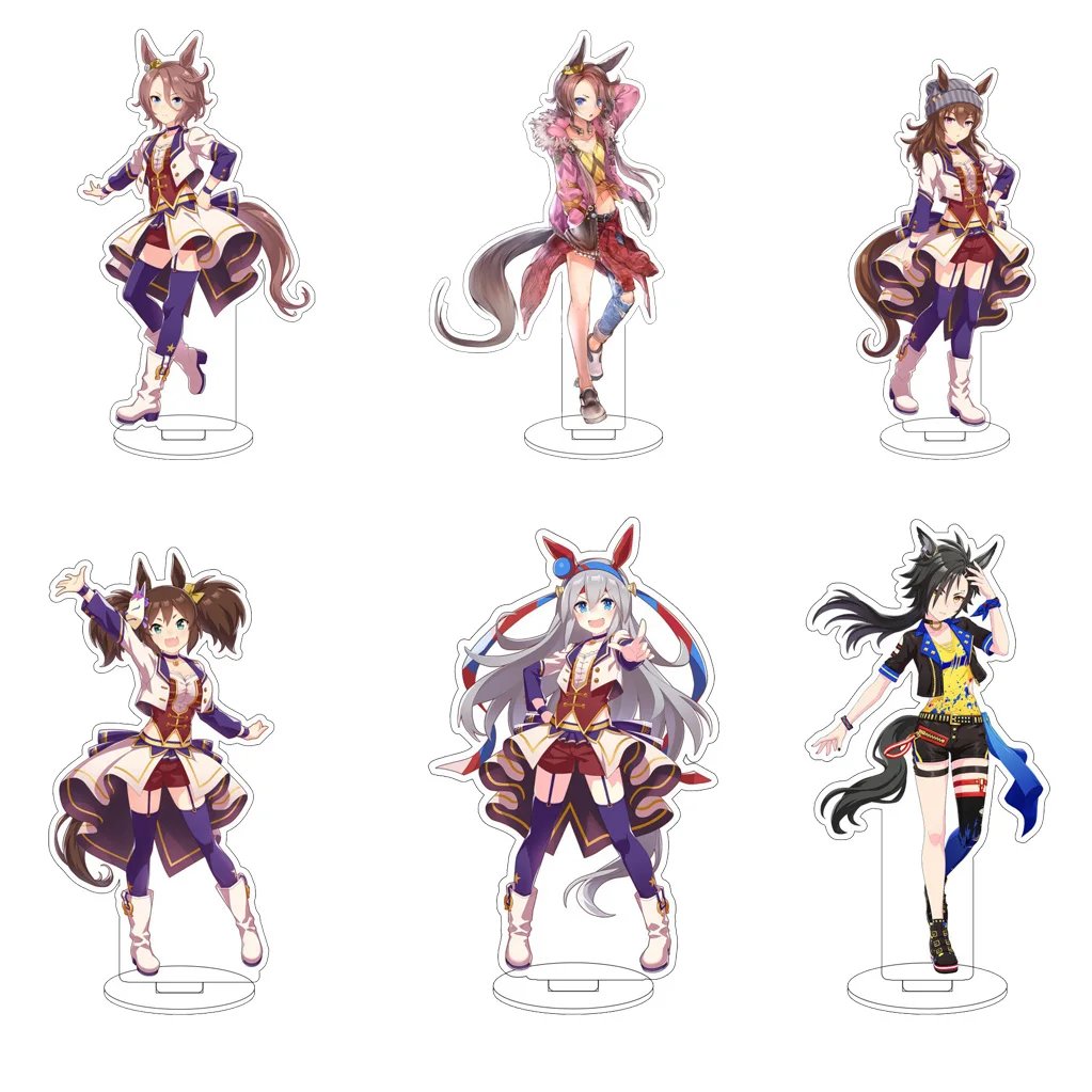16CM Anime Uma Musume: Pretty Derby Special Week ‌   Silence Suzuka Oguri Cap ‌   Trainer Cos Acryl-Figurenständer Ornamente Geschenke