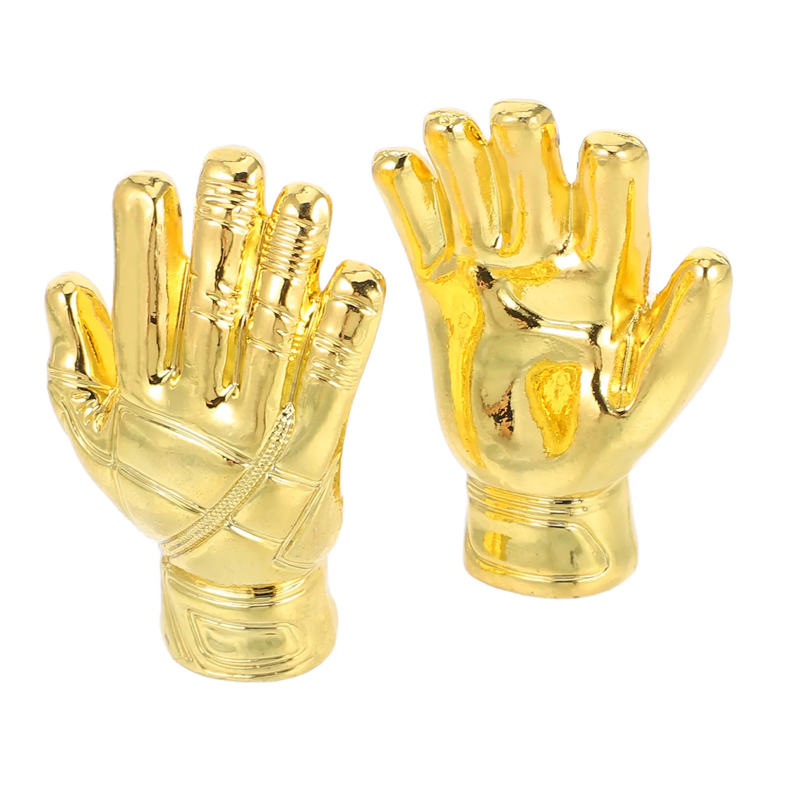 

2 шт. Золотые мини-статуэтки в виде перчаток вратаря для футбольных наград и призов для футбольной команды
