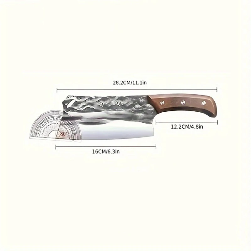 PLYS Forged Slicing Knife Stainless Steel Chopping and Mincing Utility Knife Chinese Restaurant Chef Specialized Meat Cleaver