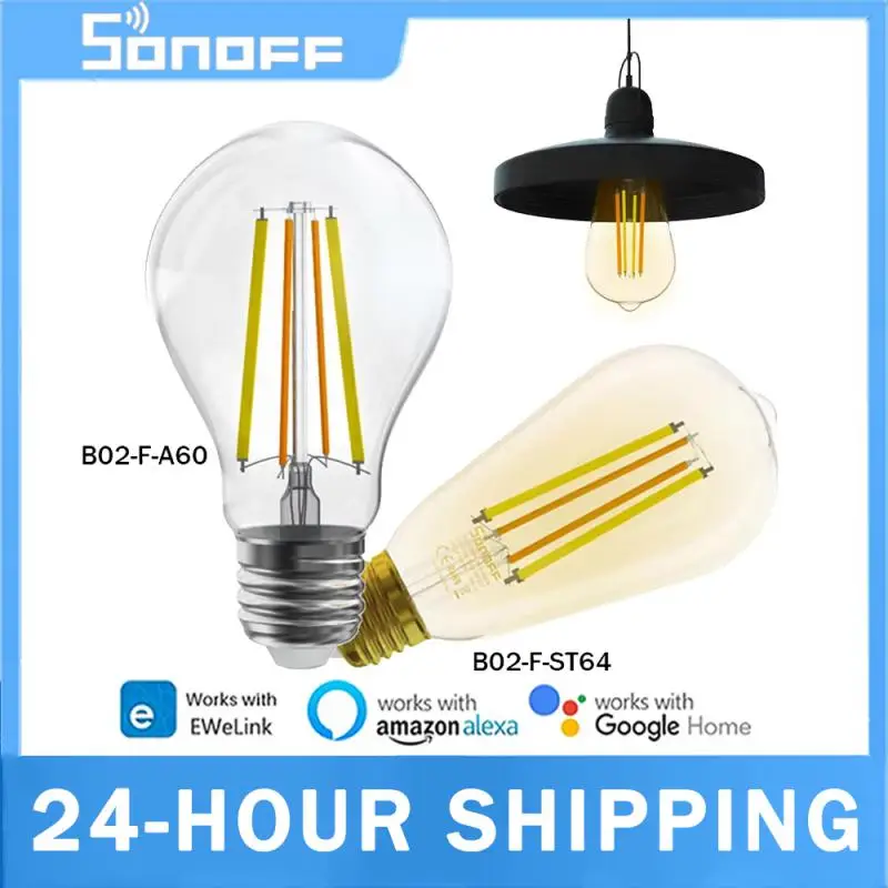 SONOFF Wifi Smart Bulb 7W E27 B02F-ST64 B02-F-A60 LED Light Save Power Lamp Compatible with Google Home Alexa eWelink APP