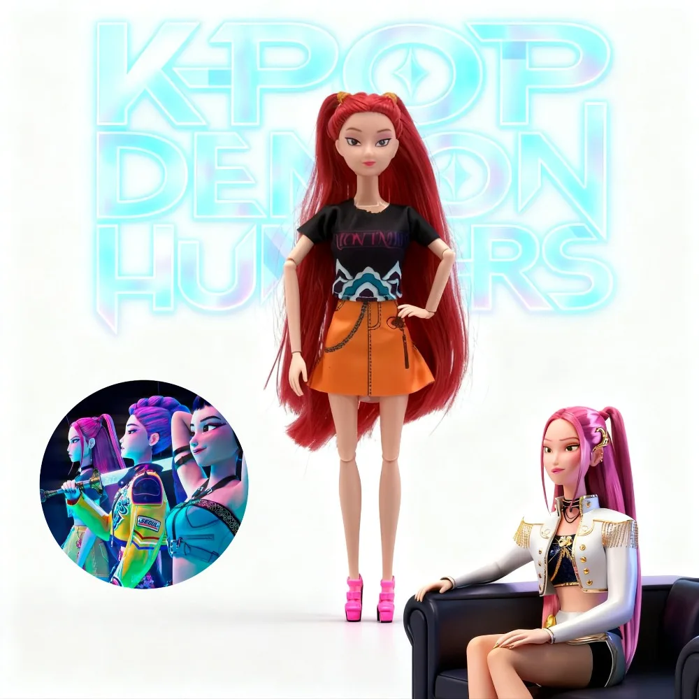 

2025 New Kpop Demon Hunters Cute PVC Figure - Cartoon Gaming Peripherals, Desk Collection Toy for Kids