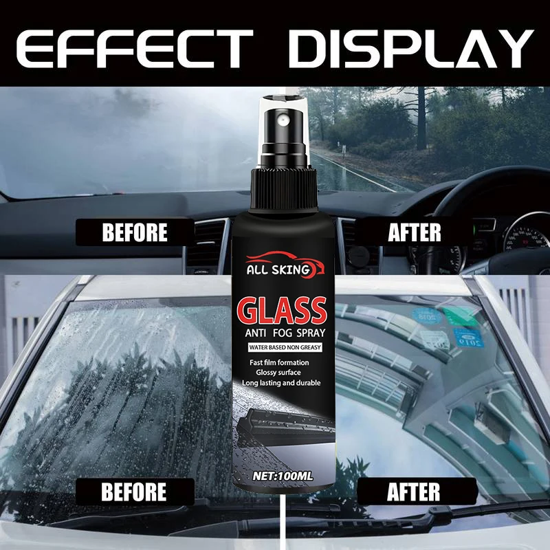 Anti - fog Agent: Long - lasting Rain - repellent Spray for Car Windshields, Interior Windows and Rear - view Mirrors