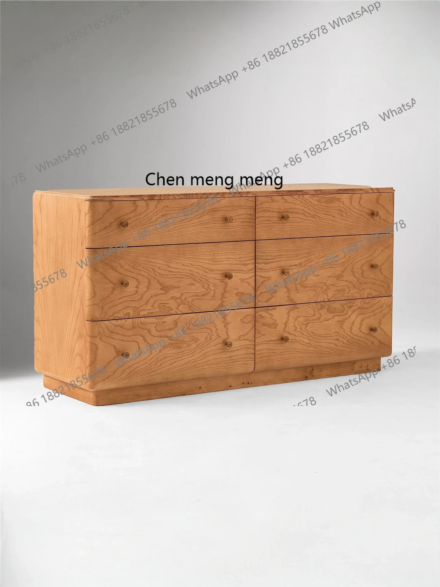 X  Medieval style, solid wood six-chest cabinet living room entrance, retro wax wood storage, storage, decorative cabinet
