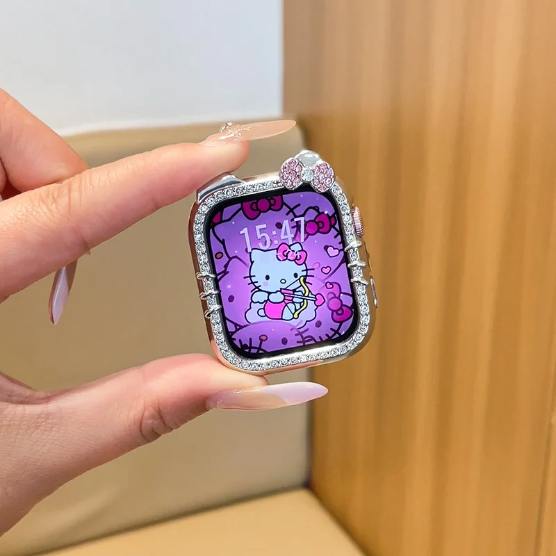 Cute Kitty CAT Case for Huawei watch Fit 4 Diamond Bling Anti-Fall Protector smartwatch Accessories for huawei watch fit 4 pro - Image 4