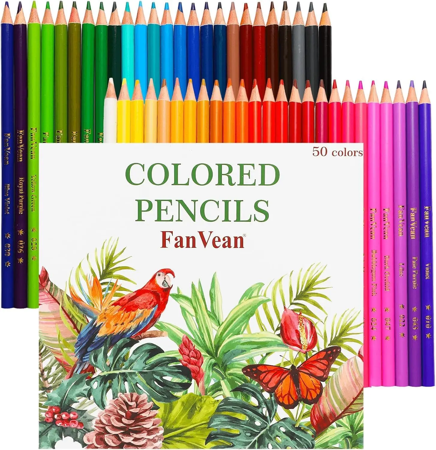 

50 Vibrant Colored Pencils Set for Adult Coloring Books, Drawing, Blending, and Shading - Ideal Gift