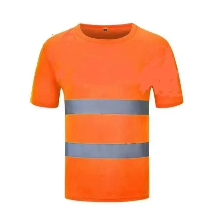 2026 Outdoor-Hemd Fluoreszierendes Hochsichtbares Sicherheits-Arbeitshemd Atmungsaktives Sommer-Arbeits-T-Shirt Reflektierende Weste Schnelltrocknend – Detail 17