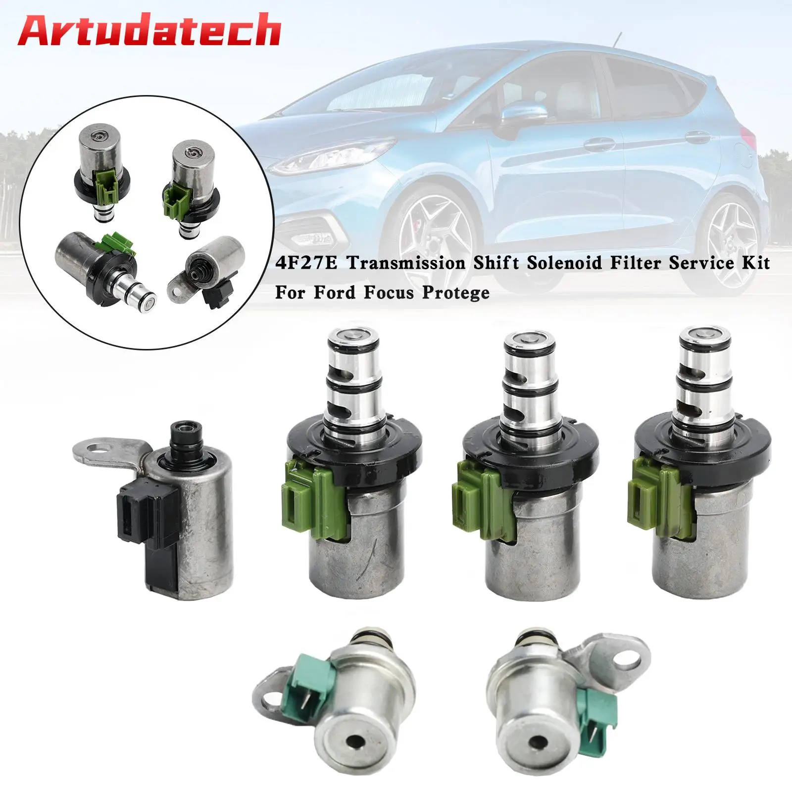 

Artudatech 6PCS 4F27E Transmission Solenoid Shift 2 PWM 3 EPC 1 For Ford Focus Fiesta