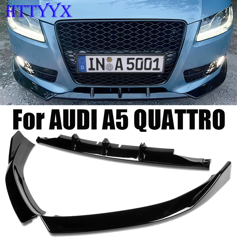 Zderzak przedni Splitter Lip Diffuser Body Kit Spoiler Guard Pasuje do Audi A5 B8 Quattro 2008 2009 2010 2011 (nie do modelu S-LINE)