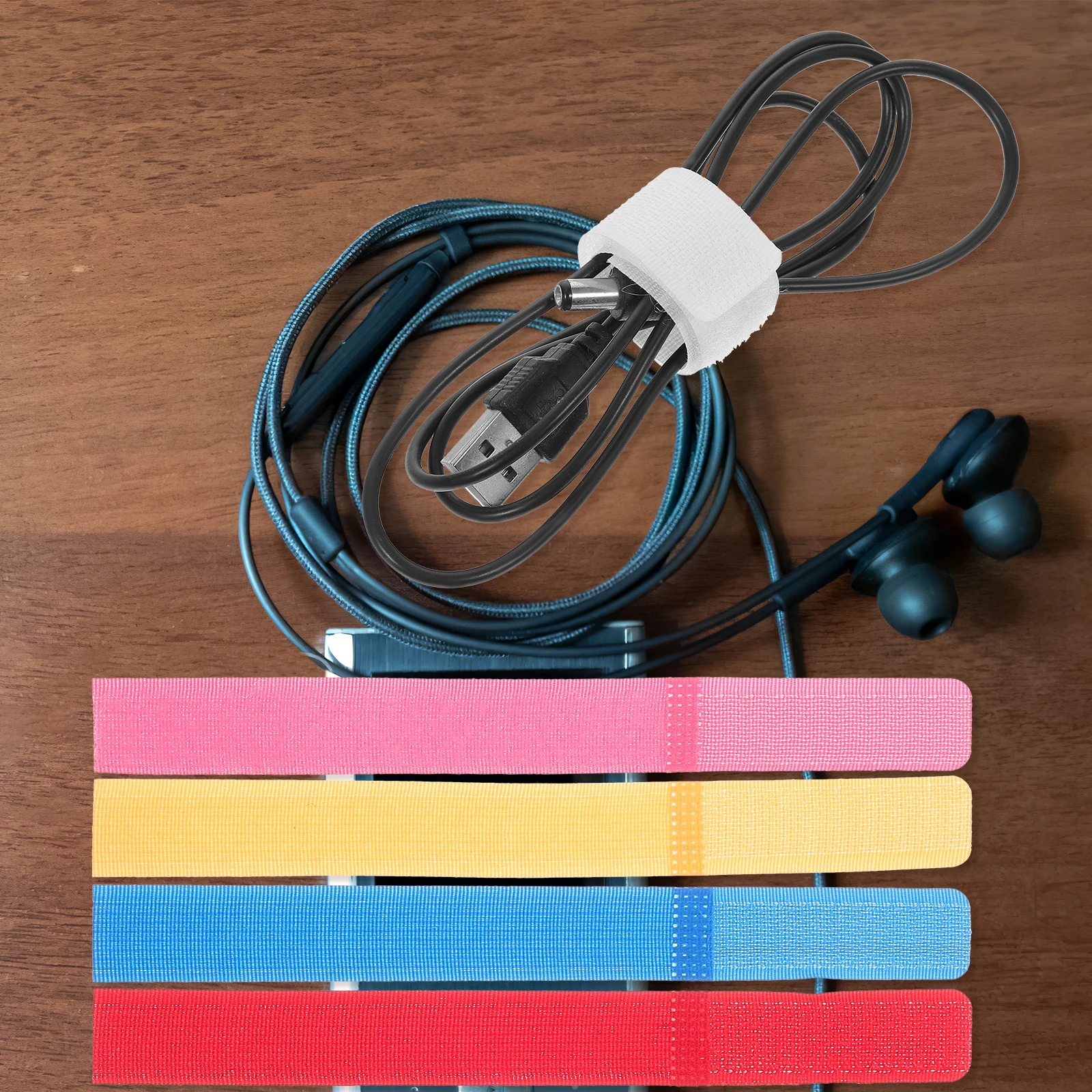 

Ties Colored Winder Cable Storage Holder Polyester Cord Organizer for Appliances