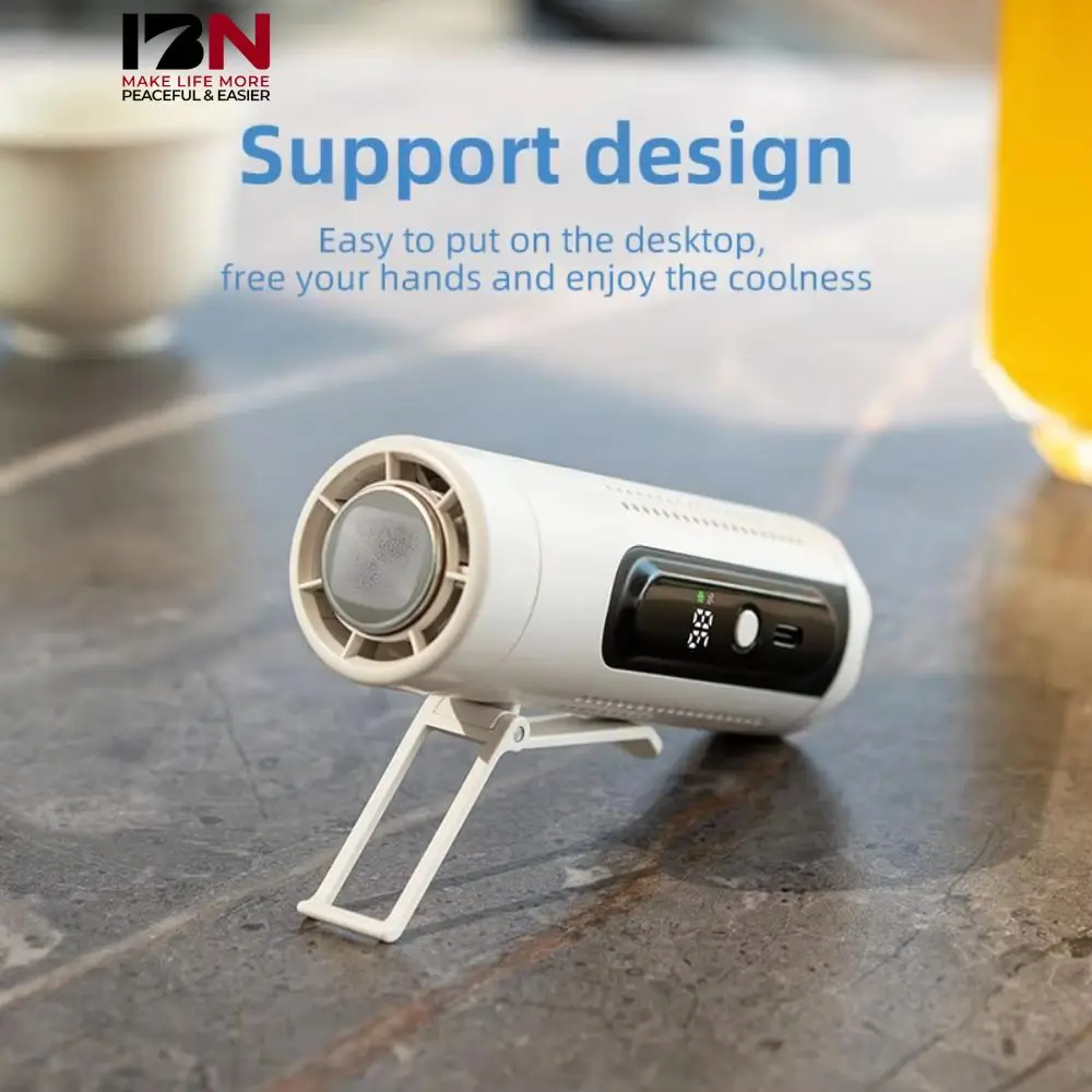 IBN New Handheld Ice Pack Mini Fan-Multi-functional Portable High-Speed Air Blower ABS Material Four Seasons Use For Cooling