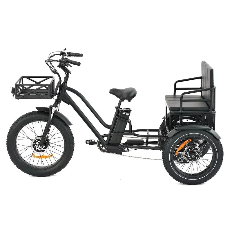 

China's new 3-wheel manned electric tricycle front drive 24-inch family freight