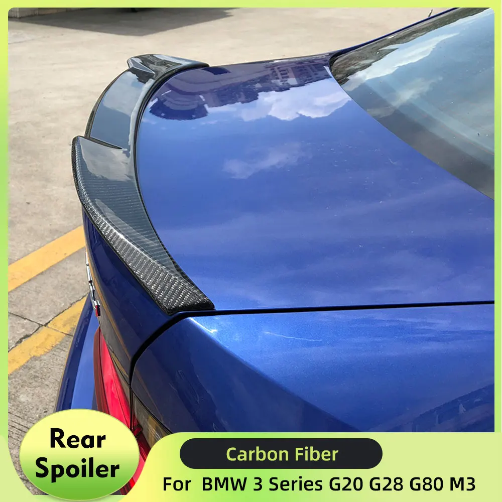

Car Trunk Racing Spoiler Wing Carbon Fiber for BMW 3 Series G20 G28 G80 M3 320i 330i 2019-2024 Rear Spoiler Wing Lip
