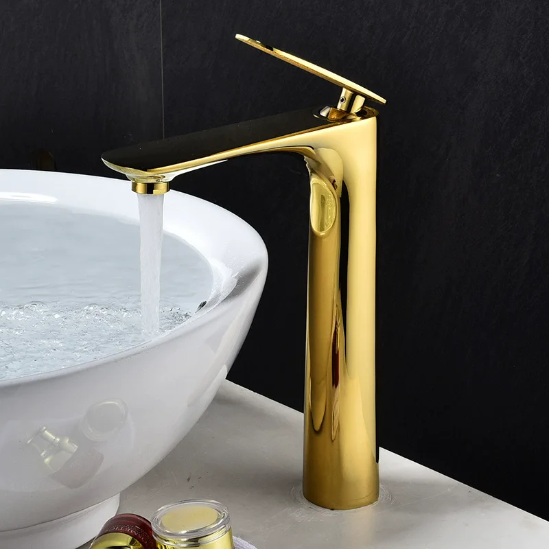 البرتقال الحمام صنبور الذهب حوض صنبور النحاس الساخن والبارد رمادي بالوعة الحمام صنبور سطح الخيالة مرحاض صنبور شلال الحنفية #3