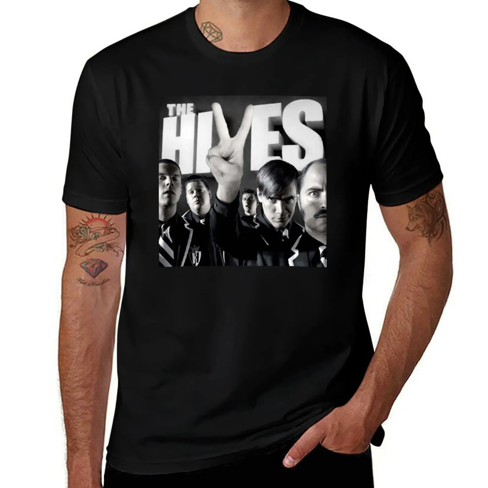 The Hives - The Black And White Album T-Shirt graphic t shirts vintage graphic tee plus size clothes clothing for men