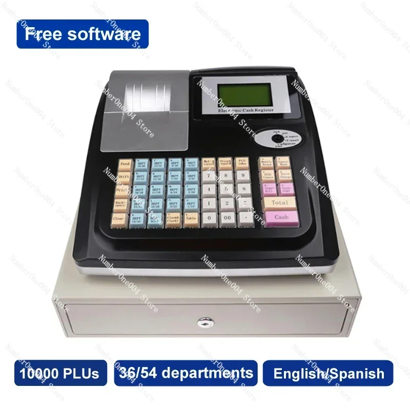 popular small digital keyboard all in one bill pos cashier system cash register machine for supermarket