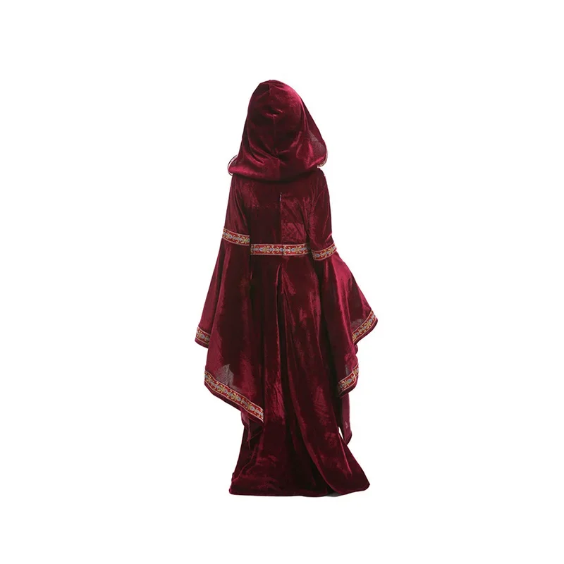 Robe de sorcière Vampire Cosplay medieval, Disfraces de Halloween para niños filles du moyen âge, espectáculo de fiesta de carnaval