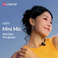 Ulanzi A200 Mini micrófono 48kHz/24bit 100m alcance inalámbrico SNR 75dB para transmisión en vivo entrevistas callejeros Vlogging videografía de boda